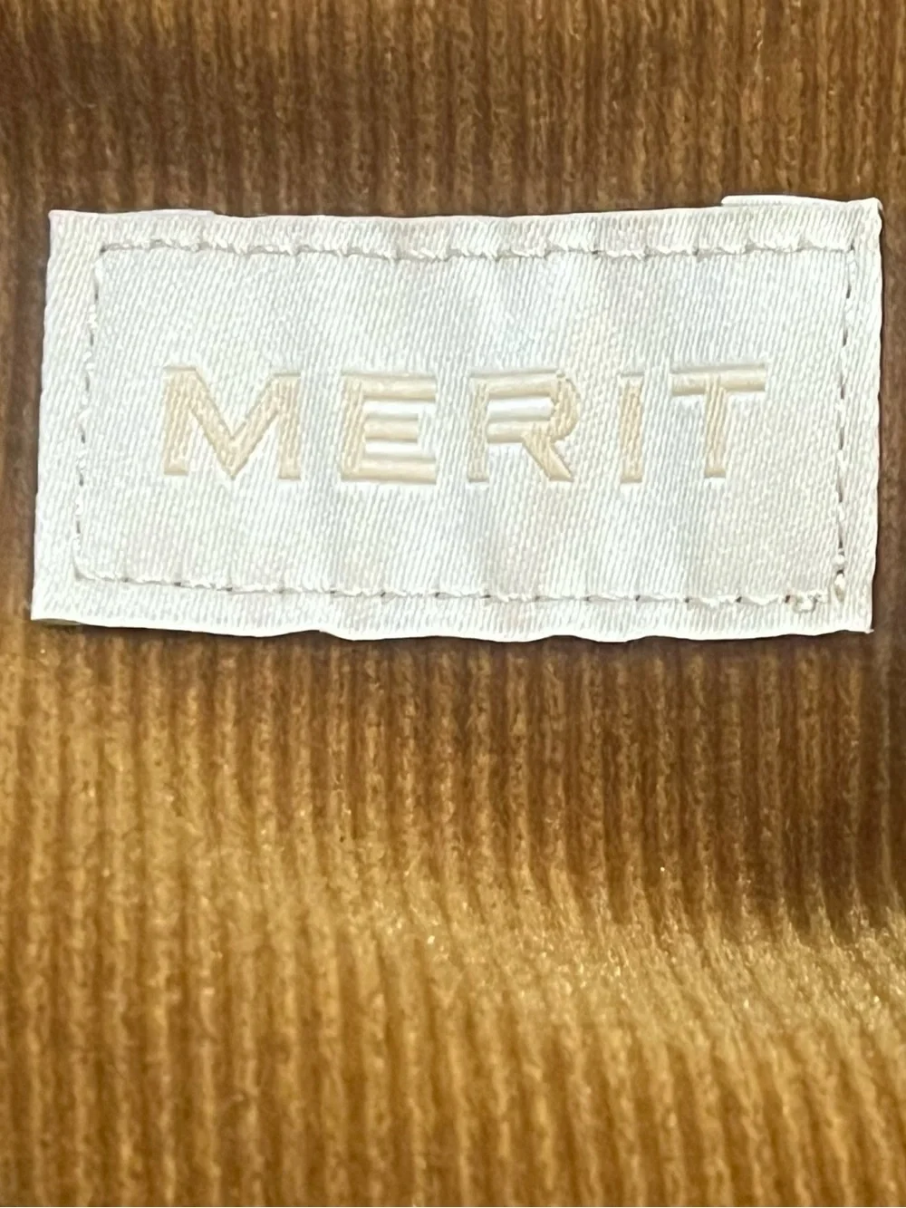 MERIT Signature Corduroy Makeup Bag Brown Cosmetic Pouch